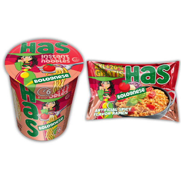 HAS noodles Bolognese – tomato and herb flavour
