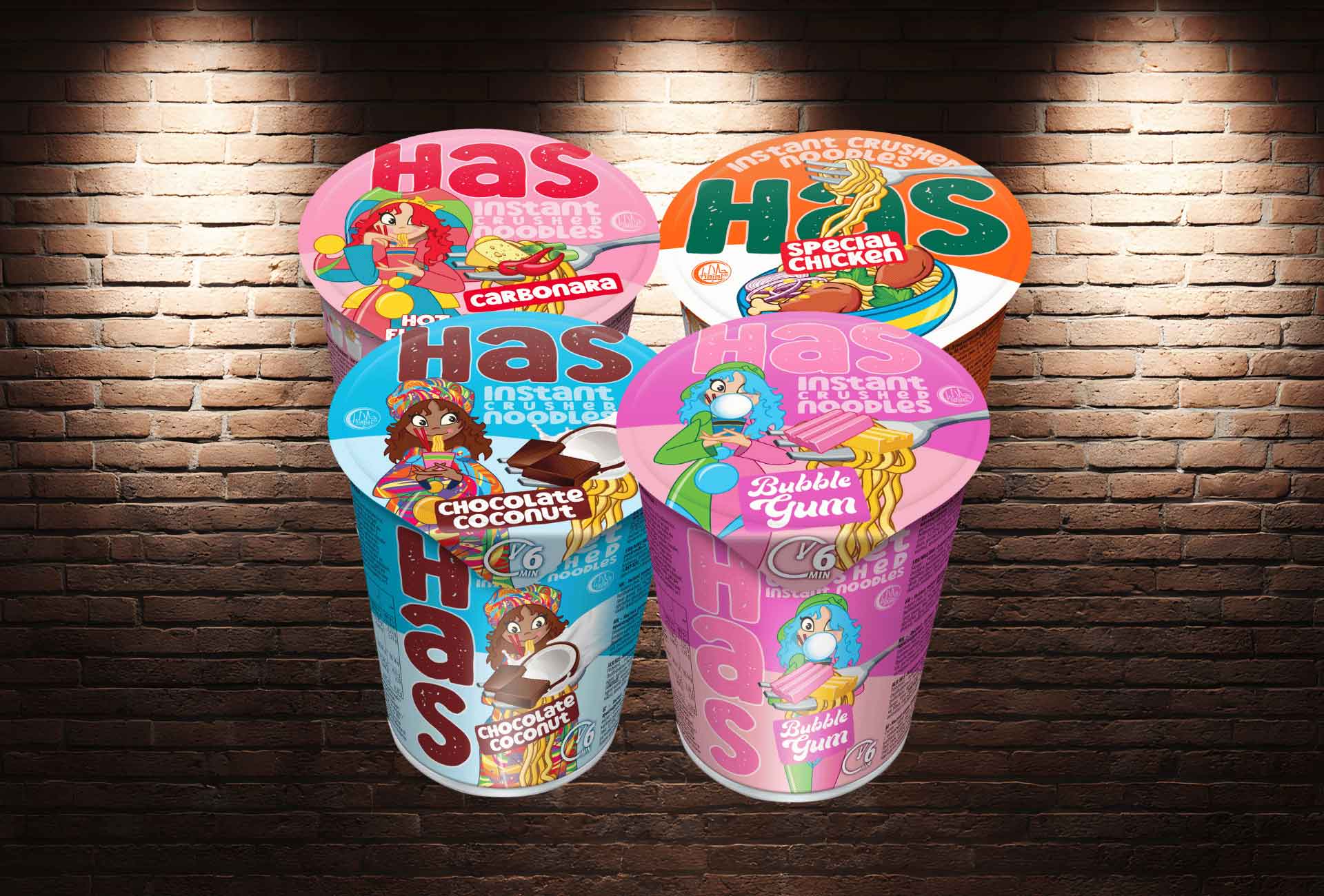 Cup pakovanje HAS nudli – nudle u čaši za brzi obrok u kancelariji ili na putu.