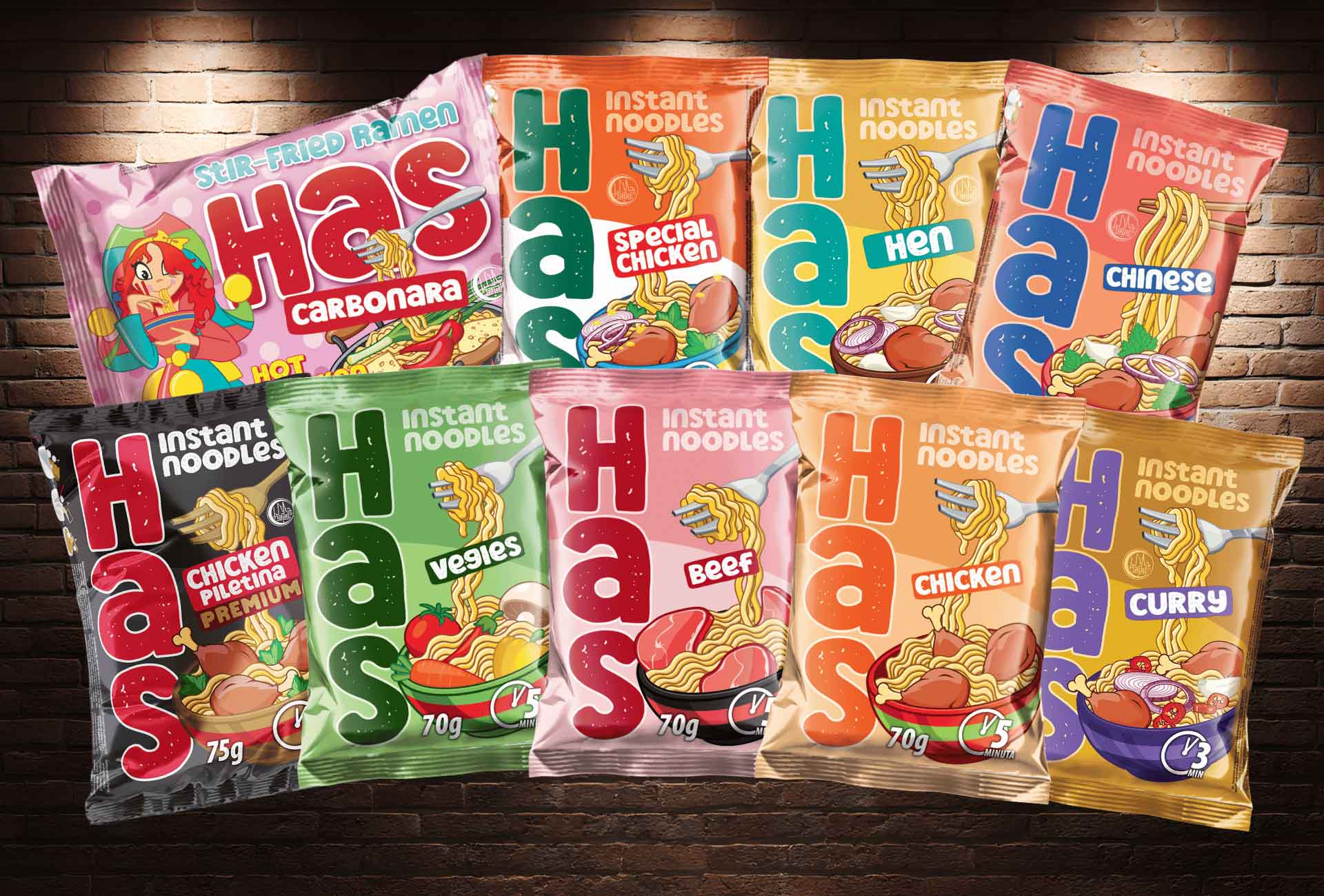 Single pakovanje HAS nudli – klasična porcija za obrok