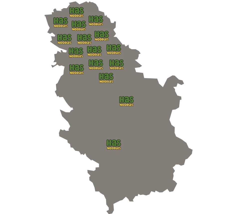 Mapa pokrivenosti HAS nudli.