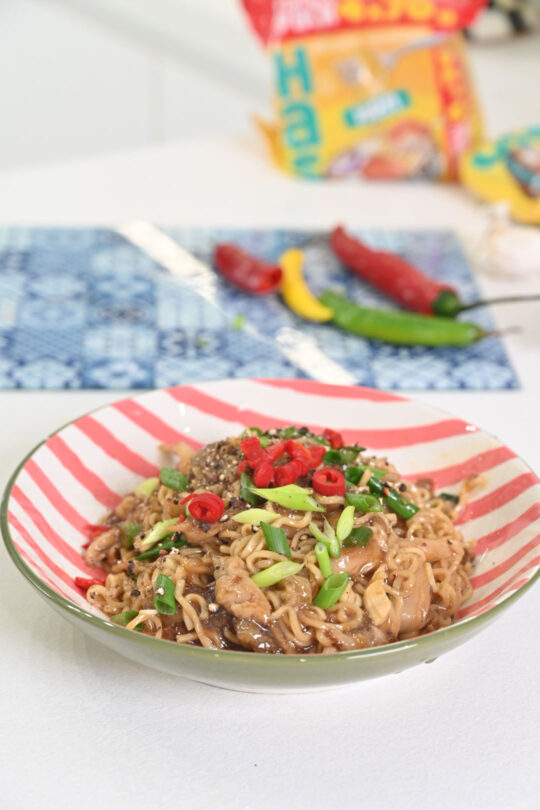 Bukovače sa HAS nudlama i povrćem, kao kremast obrok u tanjiru