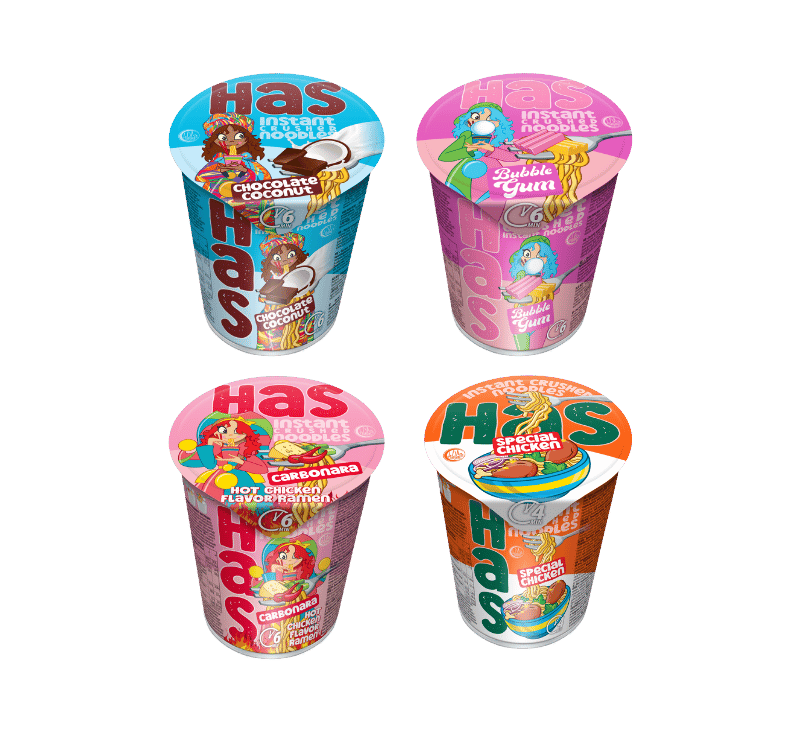 Cup pakovanje HAS nudli – nudle u čaši za brzi obrok u kancelariji ili na putu.