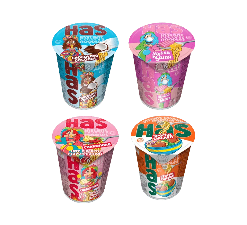 Cup pakovanje HAS nudli – nudle u čaši za brzi obrok u kancelariji ili na putu.