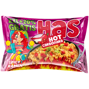 Single pakovanje HAS nudli Hot Carbonara – ukus ljute karbonare 120 g.
